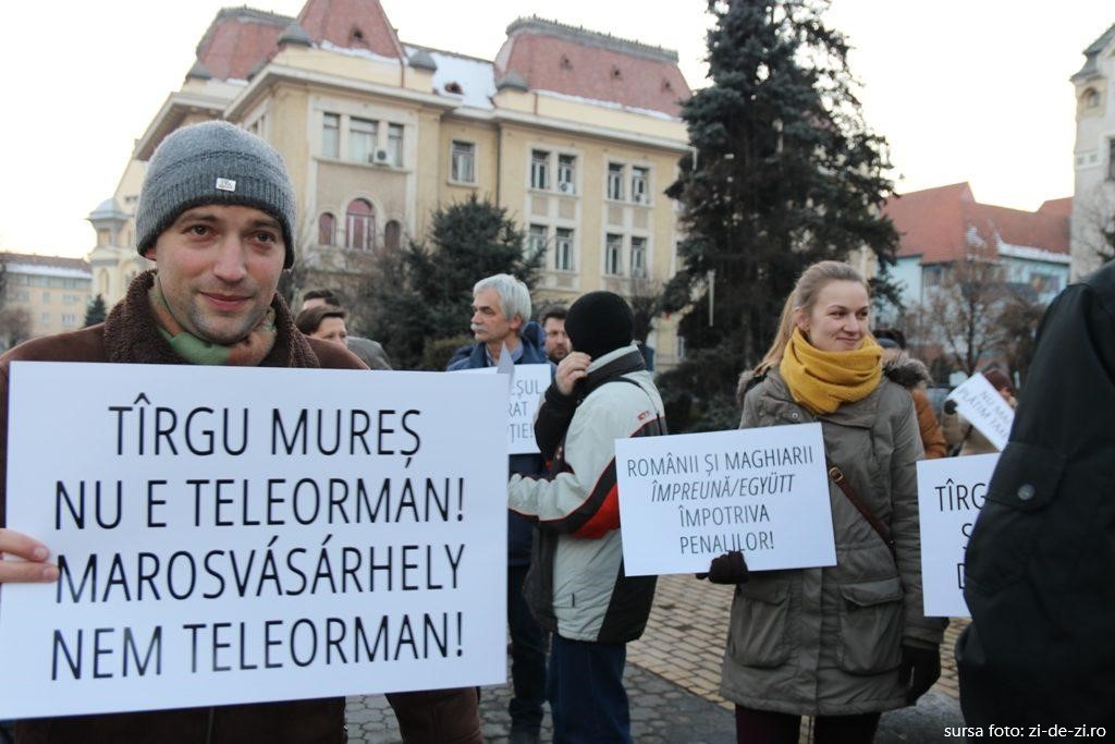 Proteste ample în Mureș ale sindicaliștilor din sănătate, învățământ și alte sectoare bugetare