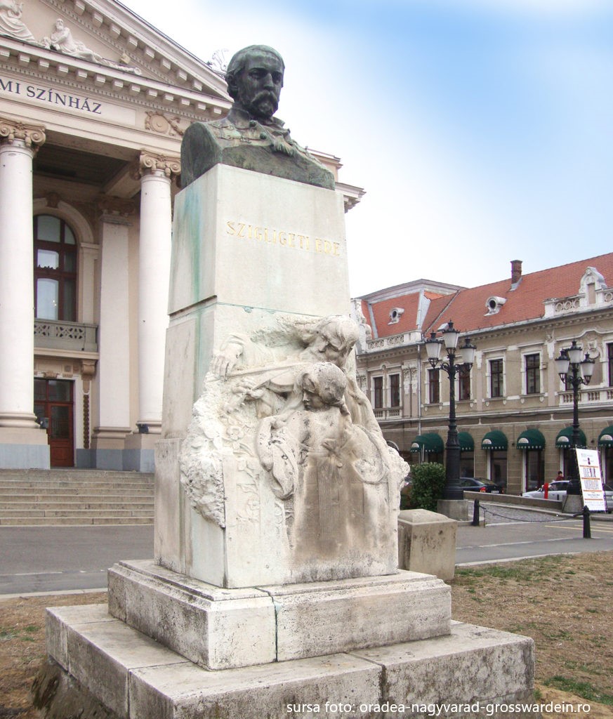 Statuia dramaturgului orădean Szigligeti Ede, amplasată în Piața Ferdinand, va fi reabilitată