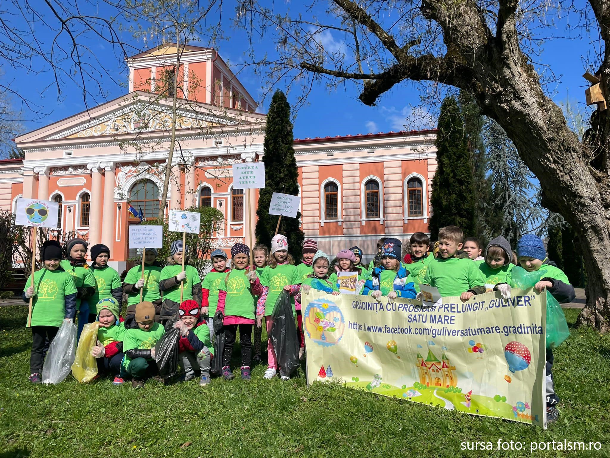 Copiii de la Grădinița Guliver din Satu Mare s-au alăturat Campaniei Naționale „Curățăm România!”